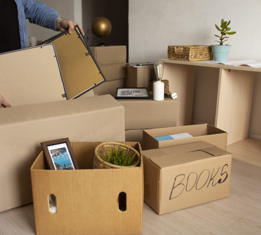 side-view-man-packing-items
